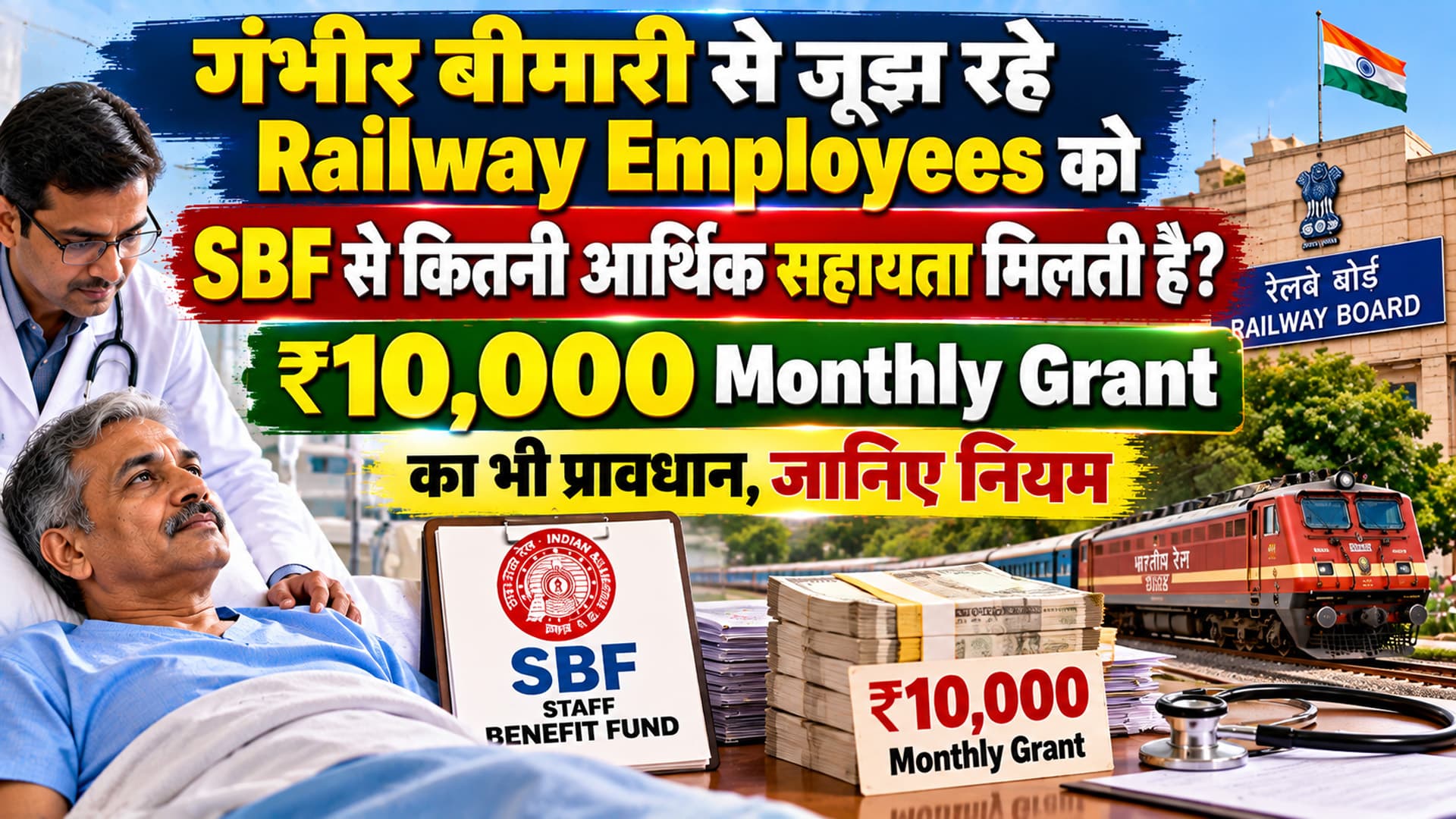 गंभीर बीमारी से जूझ रहे Railway Employees को SBF से कितनी आर्थिक सहायता मिलती है? ₹10,000 Monthly Grant का भी प्रावधान, जानिए नियम