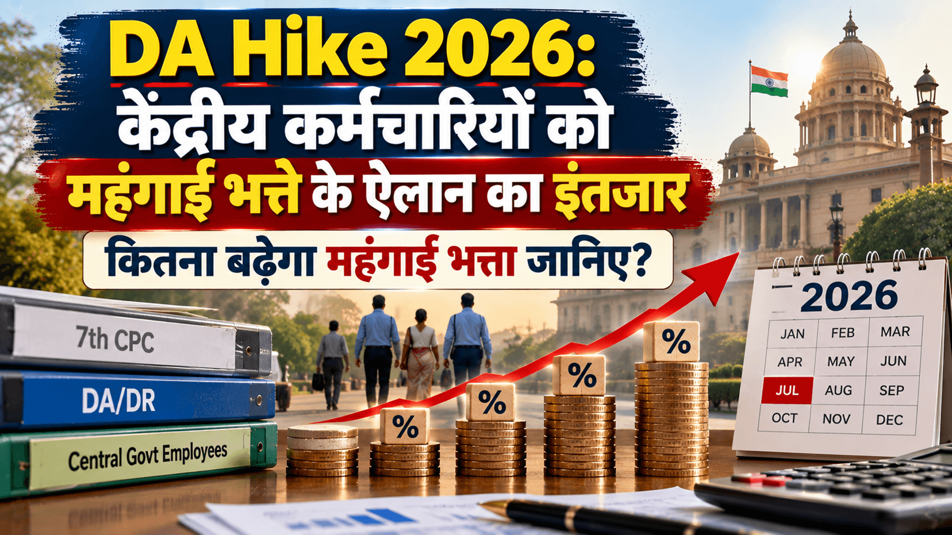DA Hike 2026: केंद्रीय कर्मचारियों को महंगाई भत्ते के ऐलान का इंतजार, कितना बढ़ेगा महंगाई भत्ता जानिए?